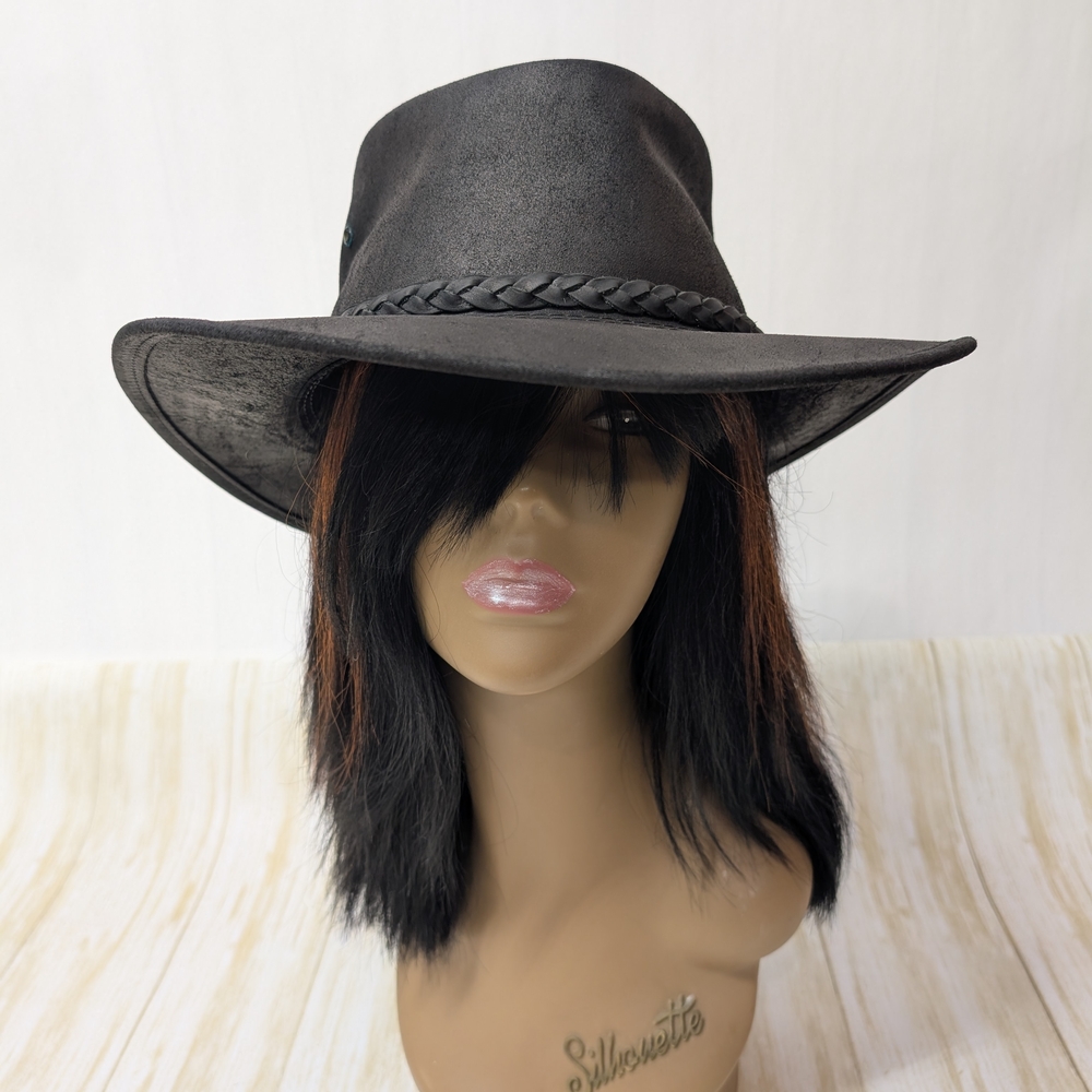 JACKAROO | Australian Leather Hat Sz L - Picture 3 of 13